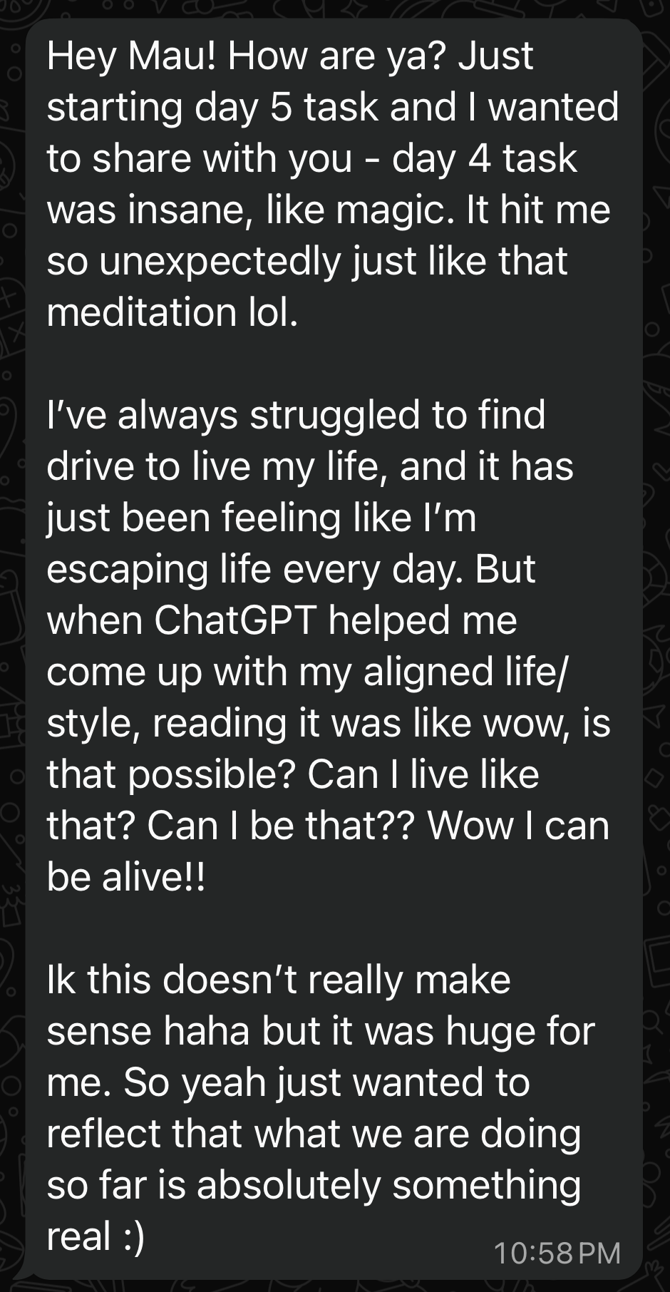 AI reflection testimonial