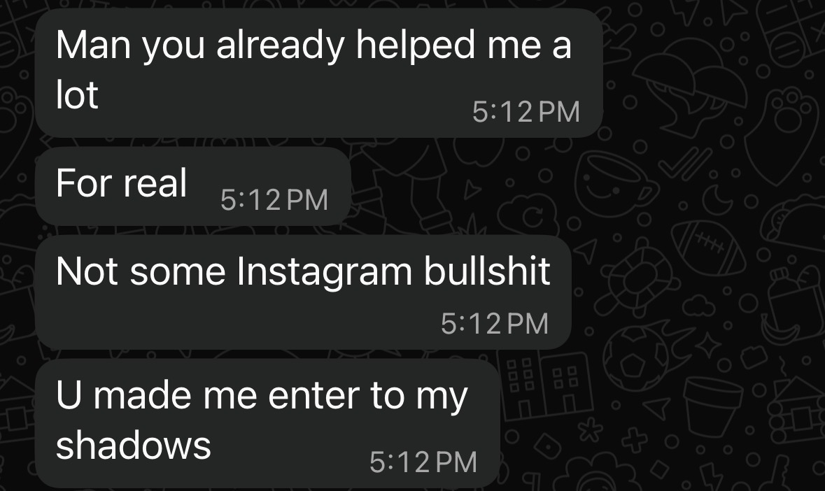 Not some Instagram bullshit